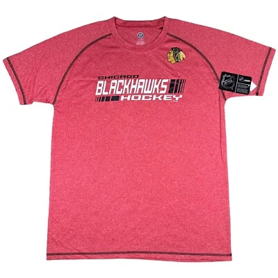 NEW NHL Chicago Blackhawks Performance T-Shirt Red Mens Sz Large Short Sleeve - Image 1 of 4
