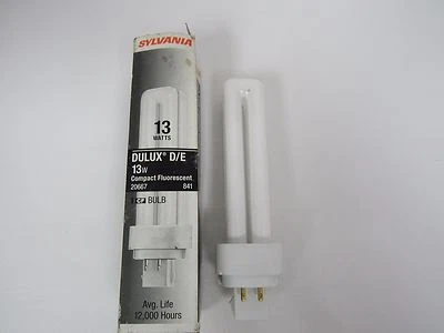 SYLVANIA 13W COMPACT FLUORESCENT BULB DULUX D/E 20667 - Image 1 of 4