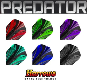 3,6,9 Dart Flights Harrows Predator, Colore E Numero a Scelta - Picture 1 of 7