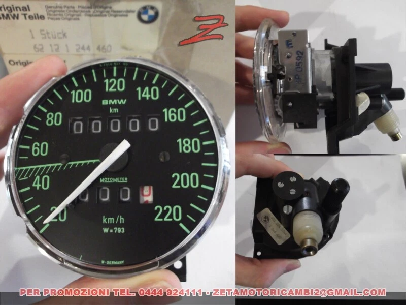 tachimetro Speedometer Bmw originale per R65 RT R80 R80 RT 62121244460 - Immagine 1 di 1