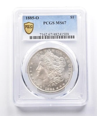 1885-O Morgan Silver Dollar MS67 PCGS PQ *7479 - Image 1 of 3
