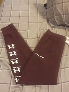 NWT UNDER ARMOUR BOYS RIVAL SWEATPANTS DARK PURPLE SZ XL - Picture 1 of 3