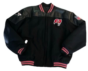 Vintage Tampa Bay Buccaneers Jacket Mens XL Varsity Bomber Jacket Quilted - Picture 1 of 7