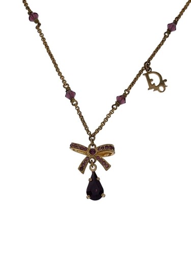 Collana Christian Dior con logo a nastro GLD donna