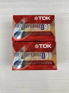 TDK D90 Blank Cassette Tapes 8 New Sealed High Output NOS - Picture 1 of 3