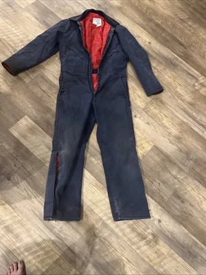 Vintage Zero Zone By Walls Insulated Coveralls Mens Corduroy Collar Hunting - Image 1 of 4