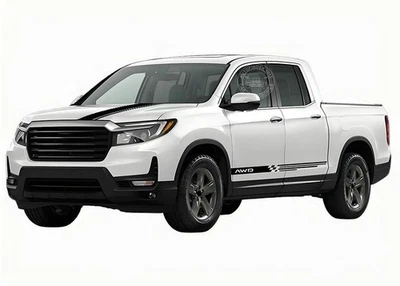 Pegatina lateral del capó de camioneta para Honda Ridgeline gráficos calcomanía rayas de carreras Foto 1 de 4