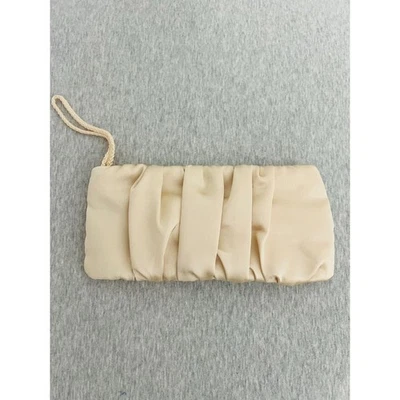 Style & Co. Ruched Satin Wristlet Clutch cream With Interior Pocket - Image 1 of 4