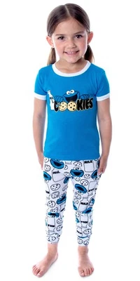 Pijama Sesame Street Cookie Monster Milk n' Cookies Mommy and Me (criança, 2T) - Imagem 1 de 4