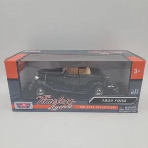 1934 Ford Coupe Cabrio schwarz 1/24 Diecast Modellauto von Motormax Neu in OVP - Bild 1 von 7