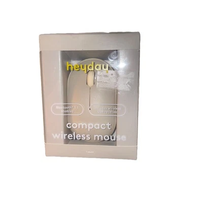 Heyday Wireless Usb Mouse Warm Grey Bluetooth 5.1 & Wireless Receiver New In Box - Image 1 of 3