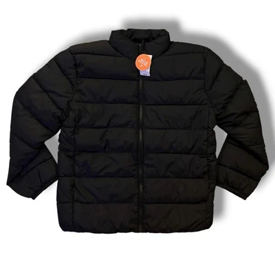 The Children's Place Boys' Black Puffer Jacket Coat Size Large 10/12 NWT NEW - Image 1 of 4