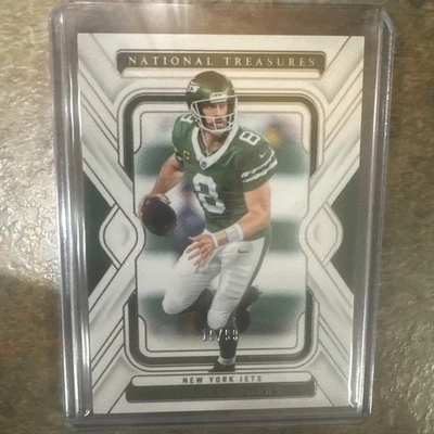 National Treasures Aaron Rodgers 2024 lámina de plata #76 NY Jets/99 Foto 1 de 3