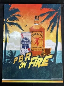 (3) BRAND NEW Pabst Blue Ribbon Beer and Fireball Cinnamon Whisky PBR Posters - Picture 1 of 2