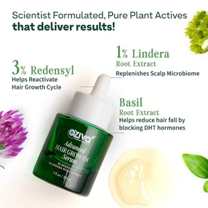 OZiva+ Advanced Hair Growth Serum con 3% Redensil e 1% estratto di radice di Lindera | B - Foto 1 di 16