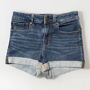 Aero Jeans Damengröße 4 hoch geschnitten Midi Bündchen Shorts Bündchen 26 x 3 - Bild 1 von 6