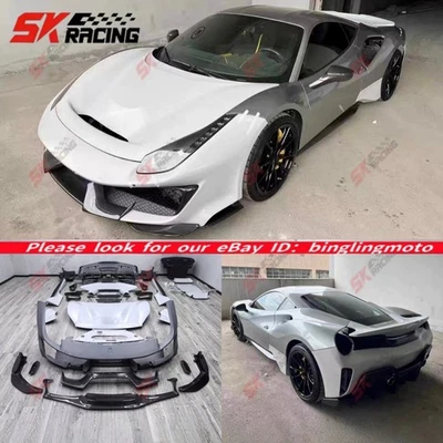 Kit difusor trasero divisor parachoques delantero para Ferrari 488 GTB Spider 16+ PP+carbono Foto 1 de 4