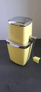 Vintage Sears Maid of Honor Manual Crank Ice Crusher Buttercup Yellow 1950s - Picture 1 of 10