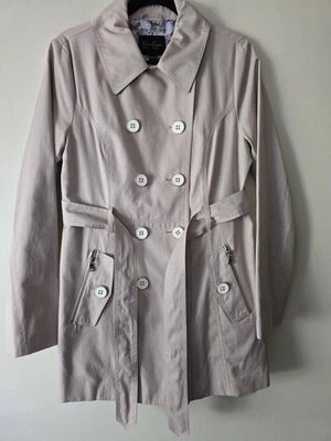 Gabardina Jessica Simpson Doble Pecho Silenciosa Lujo Atemporal Mafia Esposas Med Foto 1 de 4