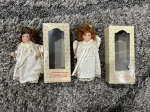 VINTAGE VIKTORIANISCHE PORZELLAN ENGEL PUPPE 4,5 ZOLL ORNAMENT DELTON PRODUCTS CO - Bild 1 von 5