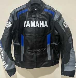 Yamaha Motorrad Racing Biker Jacke Rindsleder - Bild 1 von 5