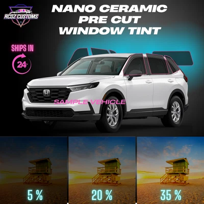 Tinte de ventana precortado nano cerámica para Honda CRV 1997-2025 modelos todos los lados + parte trasera Foto 1 de 4