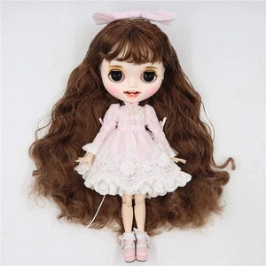 ICY DBS Blythe Doll Licca Body Lace Dress Bow Knot Pink Green Princess Outfit - Picture 1 of 5