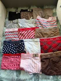 Victoria's Secret & Pink Set Of 10 Random Lot Underwear Sexy Boyshorts Panty NWT