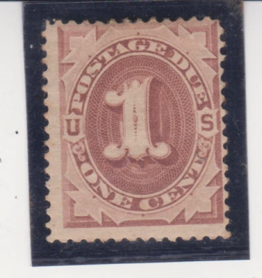 US Scott # J1- 1879 1c Brown Postage Due Mint Hinged  OG   Cat $90.00 - Image 1 of 2