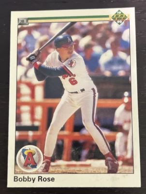 1990 Upper Deck - Bobby Rose - California Angels - #77 - RC - Image 1 of 3