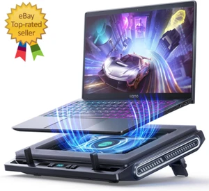 Refroidisseur Ordinateur Portable, Coussin de Refroidissement Ordinateur Portable Gaming avec Turbofan 3500tr/min, 4,72 Pouces - Photo 1/7