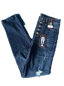 No Boundaries Skinny Fit High Rise Stretch dunkle Jeans Größe 5 Junior - Bild 1 von 6