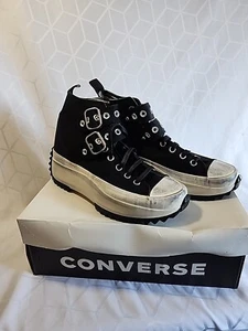Converse Run Star Hike Platform Punk A07677C Black/Egret/Black Size 10.5 NIB - Picture 1 of 12