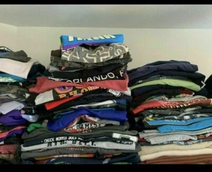 Five(5) pounds Bulk Lot Men's Shirts Tops Spring Summer S M L XL XXL Wholesale - Picture 1 of 12