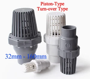 PVC Check Valves + Strainer Foot Valve Solvent Weld 32mm-160mm Non-Return Valve - Picture 1 of 19