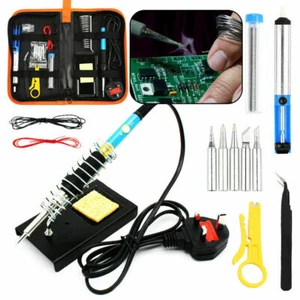 60W Soldering Iron FULL Kit Electronic Welding Irons Tool Adjustable Temperature - Picture 1 of 5