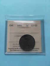 1894 Canadian Large Penny (1c), ICCS Graded AU-55!