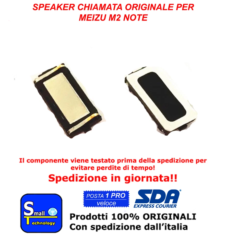 ALTOPARLANTE SUPERIORE PER MEIZU M2 NOTE CASSA SPEAKER CHIAMATA ORIGINALE - Immagine 1 di 1