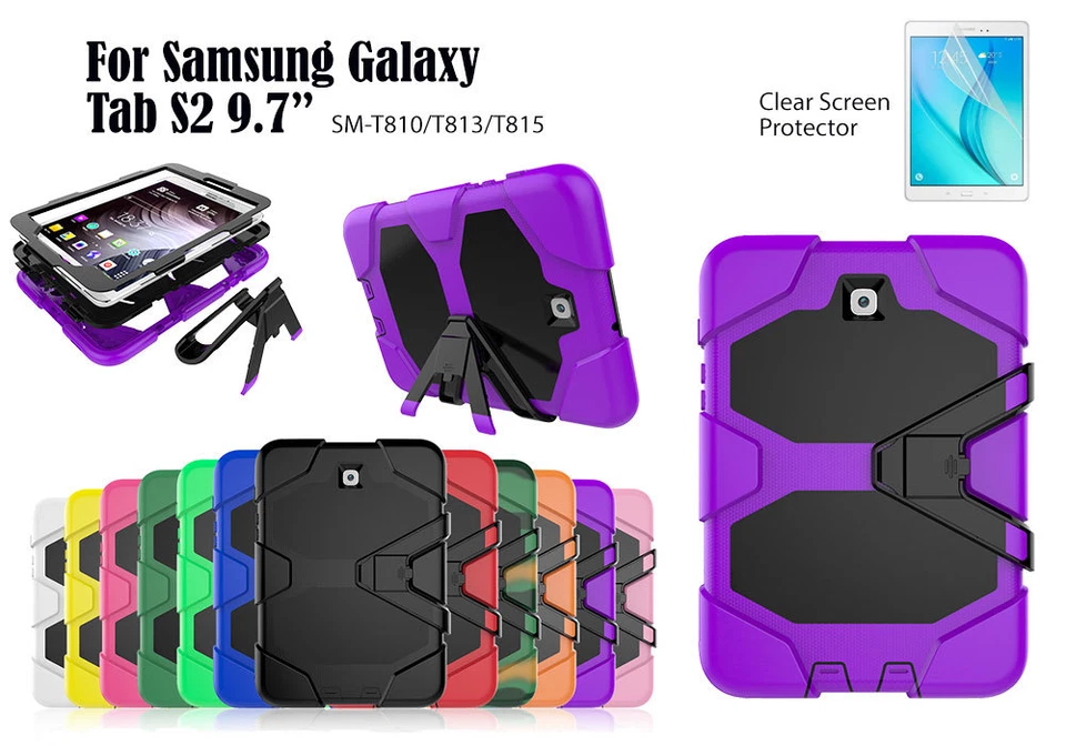For Samsung Galaxy Tab S2 9.7" Heavy Duty Shock Proof case/Screen Protector - Image 1 of 1