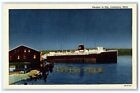 c1940's Steamer In Ship Scene Ludington Michigan MI Unposted Vintage Postcard