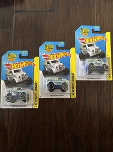 2014 Hot Wheels HW Off - Road Monster Dairy Delivery 122/250 (B8) Lot Of 3 Zamac - Picture 1 of 7