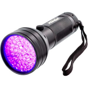 51 UV LED Ultra Violet Detector Lamp Inspection Blacklight 395 nM Flashlight AA
