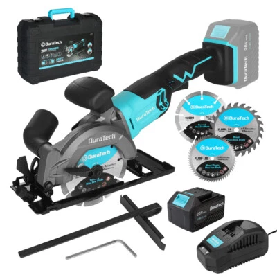 DURATECH 3600RPM 20V Cordless Mini Circular Saw 4-1/2" Compact  Circular Saw Set - Image 1 of 4