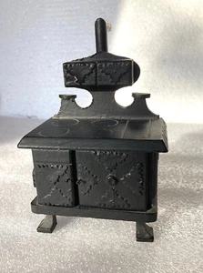 Vintage Dollhouse Miniature Black Old Fashion Kitchen Wood Stove - Picture 1 of 12