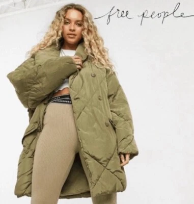 Nueva Chaqueta acolchada Free People Ella verde oliva talla XS  Foto 1 de 4