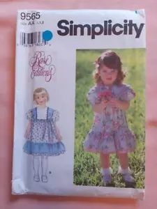 Simplicity 9565 Niños pequeños ""Ediciones Raras"" Patrón de Vestido Talla 1/2-1-2 - Imagen 1 de 2