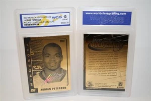 Tarjeta dorada Adrian Peterson 2007 de novato graduada gema como nueva 10 * bogo * - Imagen 1 de 2