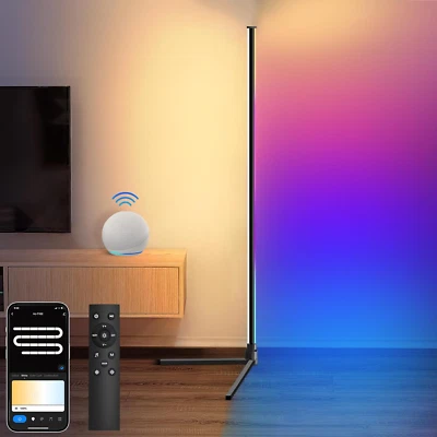 Lampada LED RGB da Terra, Lampada da Terra LED Smart con Telecomando e Timer Pia - Immagine 1 di 4
