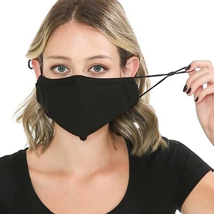 Máscara facial lavable reutilizable de moda lavable de tela de algodón hecha en EE. UU. - Imagen 1 de 12