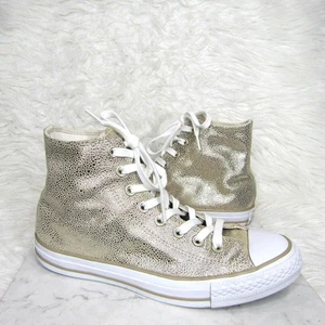 CONVERSE Chuck Taylor All-Star Hi-Top 553344C Stingray Metallic Light Gold sz. 9 - Picture 1 of 12